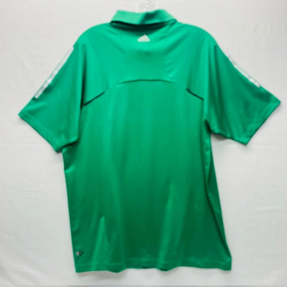 Adidas Clima Cool Mens Large Green White Golf Polo Faldo Golf Institute Marriott